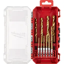 Набір свердел по металу RedHEX Shockwave HSS-TiN 3-10мм кейс 10шт Milwaukee hoz0013296