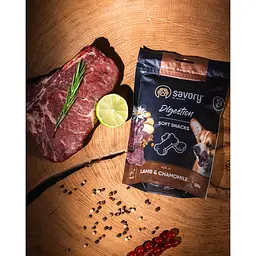 М'які ласощі для собак Savory для поліпшення травлення 200 г (ягня і ромашка) - мініатюра 5