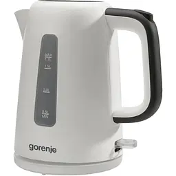 Gorenje Електрочайник 1.7 л, Strix контроль, пластик, білий