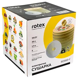 Сушка для овочів та фруктів Rotex RD660-Y - мініатюра 7