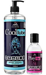 Iнтим-змазка Fresh Heaven oхолоджуюча Cool Lube 1000ml та для іграшок Play Toy 250ml 