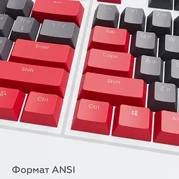 Набір кейкапів Dark Project PBT KS-42 ENG/UA/RU (DP-KS-0042) червоно-сірі - мініатюра 5