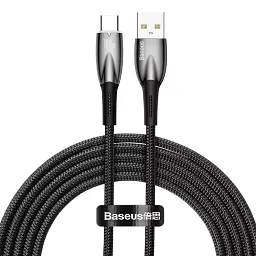 Кабель Baseus Glimmer Series Fast Charging Cable USB to Type-C 100W 2m CADH000501 Black