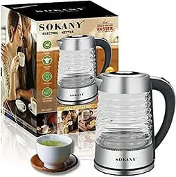 Скляний чайник Sokany SK-1027, 2200 Вт, 2,2 літра електролектроча - мініатюра 5