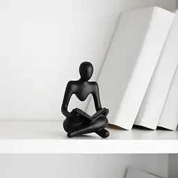 Статуетка Мислитель із книгою МВМ My Home DH-ST-23 75х65х120 чорна (DH-ST-23 BLACK) - мініатюра 3