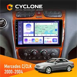 Штатна магнітола Mercedes-Benz C-Class (W203) 2000-2004 Cyclone C9-011 4x64, DSP Cyclone (НФ-00007348)