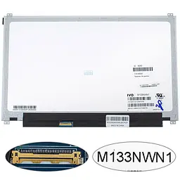 Матриця 13.3 M133NWN1 R.1 1366х768, 30pineDP, LED, SLIM вертикальні вушки, матова, роз'єм ліворуч знизу, for ASUS UX32V для ноутбука