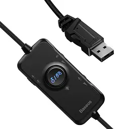 Дротові навушники Baseus Gamo Immersive Virtual 3D Game headphone (PC) D05, USB, 2m, black - мініатюра 5