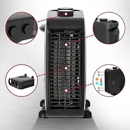 Тепловентилятор спіральний  Adler AD 7725 2000 Вт чорний - мініатюра 4