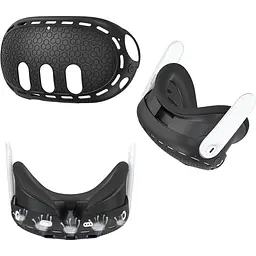Чохол для VR-окулярів GINWDAY Silicone VR Shell Protective для Meta Quest 3 Black [139302] - мініатюра 3