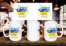 Чашка "GUSSI" 425 мл Темно-синя