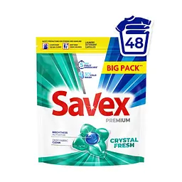 Капсули для прання Savex Premium Crystal Fresh 48 циклів прання 48 шт.