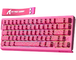 Клавіатура Attack Shark X68 HE Contours Side Printed RGB Pink - мініатюра 2