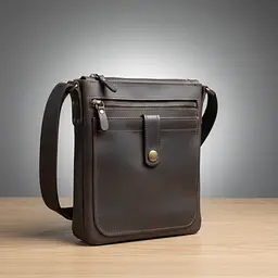 Чоловіча шкіряна сумка планшет GS 22*20*3 см коричнева (ПЛ 001 кор) 200 - мініатюра 2