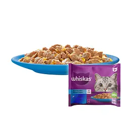 Набір корму для котів Whiskas тунець/лосось в желе 4 шт. x 85 г - мініатюра 4