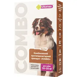 Краплі Vitomax комбо для собак 10 - 25 кг, 2.5 мл, 3 шт. - мініатюра 2