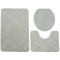 Комплект килимків для ванної та туалету KONTRAST MALTA light gray