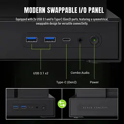 Корпус GameMax Blade Concept RGB Black без БЖ (Blade Concept) - мініатюра 15