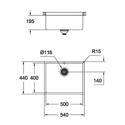 Кухонна мийка Grohe Sink K700U 31574GN0, Бронза - мініатюра 2