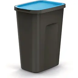 Баки для сортування сміття Prosperplast Keden Compacta Q Plus, комплект 3x35 л, чорний, кришка синя, зелена, жовта - мініатюра 4