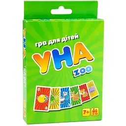 Настільна карткова гра Strateg "УНА zoo", українською мовою (7016)