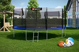 Батут Hop-Sport 16ft (488см) синій із зовнішньою сіткою - мініатюра 13