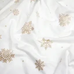 Наволочка Cosas Snowflakes gold фланелева 50х70 см золотиста (Flannel_SnowflakesGold_50x70) - мініатюра 4
