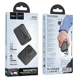 Акумулятор зовнішній магнітний Hoco J117A Esteem PD20W magnetic 10000mAh чорний - мініатюра 6