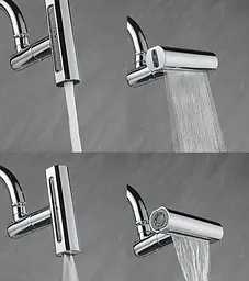 Насадка на кран з поворотом 360 ° аератор 3 режиму UKC SHOWER HEAD - мініатюра 2