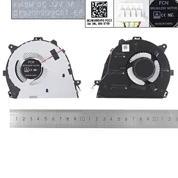 Вентилятор для Lenovo Ideapad 5-14IIL05, 81YH 5-14ITL05, 82FE, (DC 12V, FM9M DFS2009129G0T, DC28000OXF0) - мініатюра 3