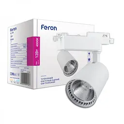 Світлодіодний трековий світильник Feron AL100, 12W 4000K бiлий (29509)