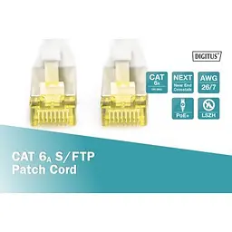 Патч-корд 15м, CAT 6a S-FTP, AWG 26/7, Cu, LSZH, grey Digitus (DK-1644-A-150) - мініатюра 5