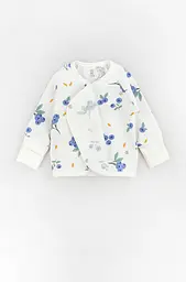 Комплект для новонародженої дівчинки Blueberry 3 в 1 з футеру з начосом (льоля, повзунки, чепчик) - мініатюра 4
