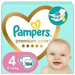 Подгузники Pampers Premium Care 4 (9-14 кг), 104 шт.