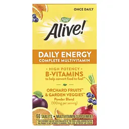 Вітаміни та мінерали Alive! Daily Energy, 60 таблеток Nature's Way vit0000987