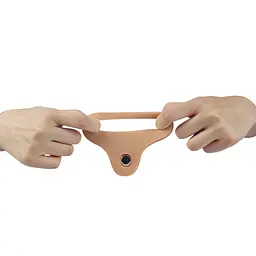 Насадка на пеніс для подвійного проникнення з вібрацією Lovetoy The Ultra Soft Double 17.8 см тілесний - мініатюра 6