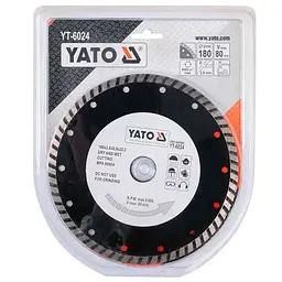 Диск алмазний турбо YATO TURBO Ø=180x8.0x22.2 мм (YT-6024) - мініатюра 2