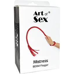 Батіг з екошкіри Art of Sex - Mistress, чорний - мініатюра 5