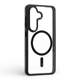 Чехол Samsung Galaxy S26 5G, Unit MagSafe, черный, прозрачный, магсейф, противоударный, магнитный, панель-накладка с поддержкой MagSafe, с поддержкой беспроводной зарядки, TPU+PC, защита всего корпуса, ударопрочный, ArmorStandart (ARM88800) - мініатюра 2