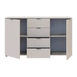 Комод Doros Рон 5 2 фасади 4 шухляди Кашемір 140х38х81 (41516047) - мініатюра 7