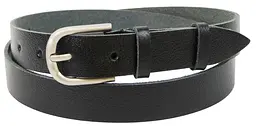 Женский ремень, пояс из натуральной кожи Skipper Черный 2,5 см