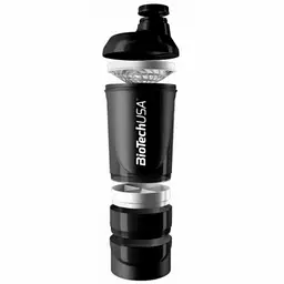 Шейкер BiotechUSA Wave+ Panther Black 600 мл (+250 мл+100 мл) (24060401) - мініатюра 2