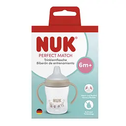 Поїльник з ручкою Nuk Perfect Match Learner Cup 150 мл мавпа (3954236) - мініатюра 4