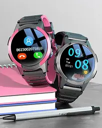 Дитячий смарт годинник Lemfo M67 з GPS трекером, 4G LTE, SIM-картою, відеодзвінком, прослуховуванням, геолокацією, Wi-Fi та кнопкою SOS Синій - мініатюра 3