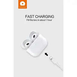 Бездротові навушники WUW-R184, BT5.0, TWS, 25mAh, 200mAh, 4h, white - мініатюра 3