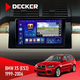 Штатна магнітола BMW X5 (E53) 1999-2006 Decker D9-009 4x64, DSP, 4G, 2k Decker (НФ-00008149)