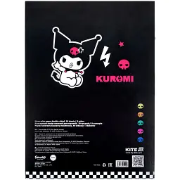 Папір кольоровий Kite Kuromi неоновий A4 10 аркушів 5 кольорів (HK24-252-2) - мініатюра 4