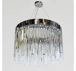 Підвісна люстра Artlight P809/600CH на 9 ламп E14 з прозорими скляними підвісами - мініатюра 2