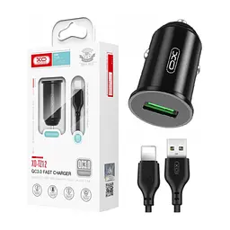 Зарядний пристрій XO USB QC3.0 18W + cable USB to Lightning black (TZ12-L-BK) - мініатюра 2