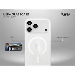 Чохол iLera GlassCase + Camera Button with MagSafe для Apple iPhone 17 Pro Transparent (iLGCLCa17Pr) [150418] - мініатюра 4